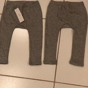 Twin girls silver glitter Peek pants 12-18 months